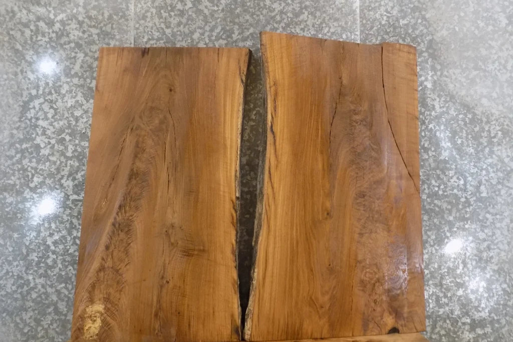 2- Live Edge Hardwood White Oak Table Top Slabs 40079-40080