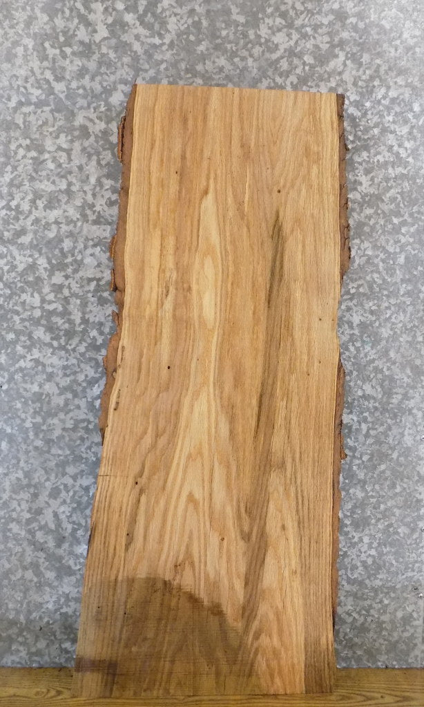 Natural Edge Bark Red Oak Hardwood Slab 40097