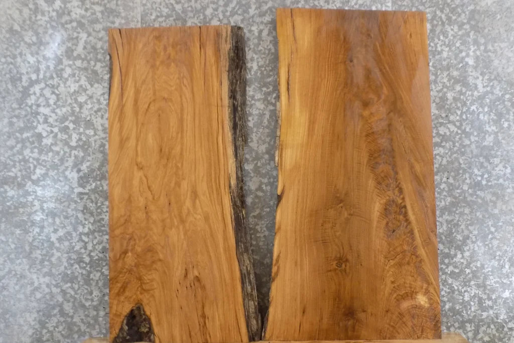2- Live Edge Hardwood White Oak Kitchen/Coffee Table Top Slabs 40099-40100