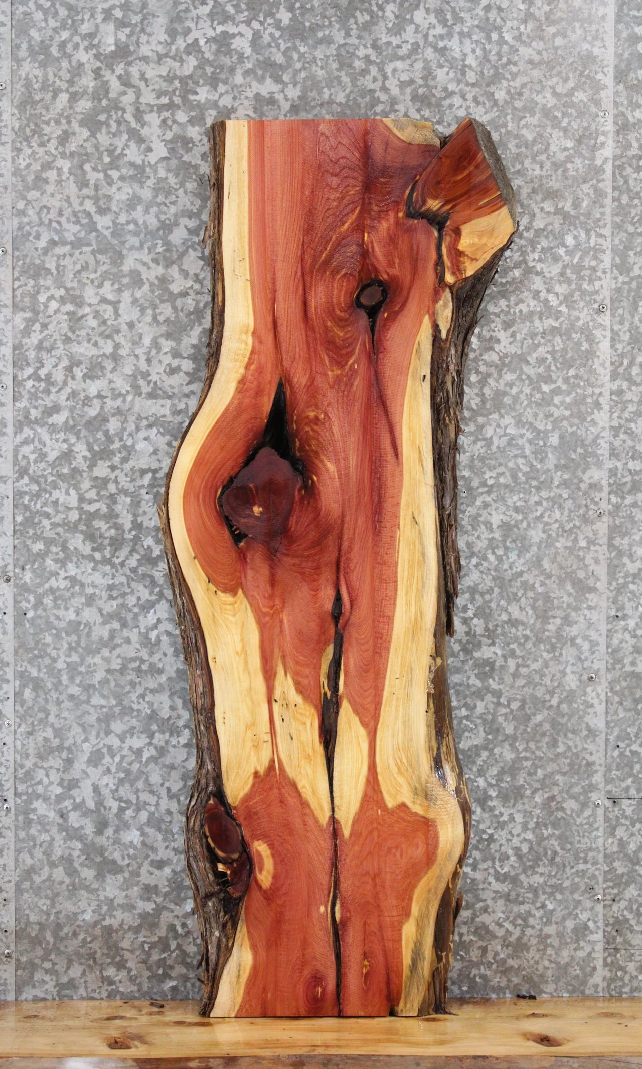 Natural Edge Aromatic Red Cedar Bench Slab 40111