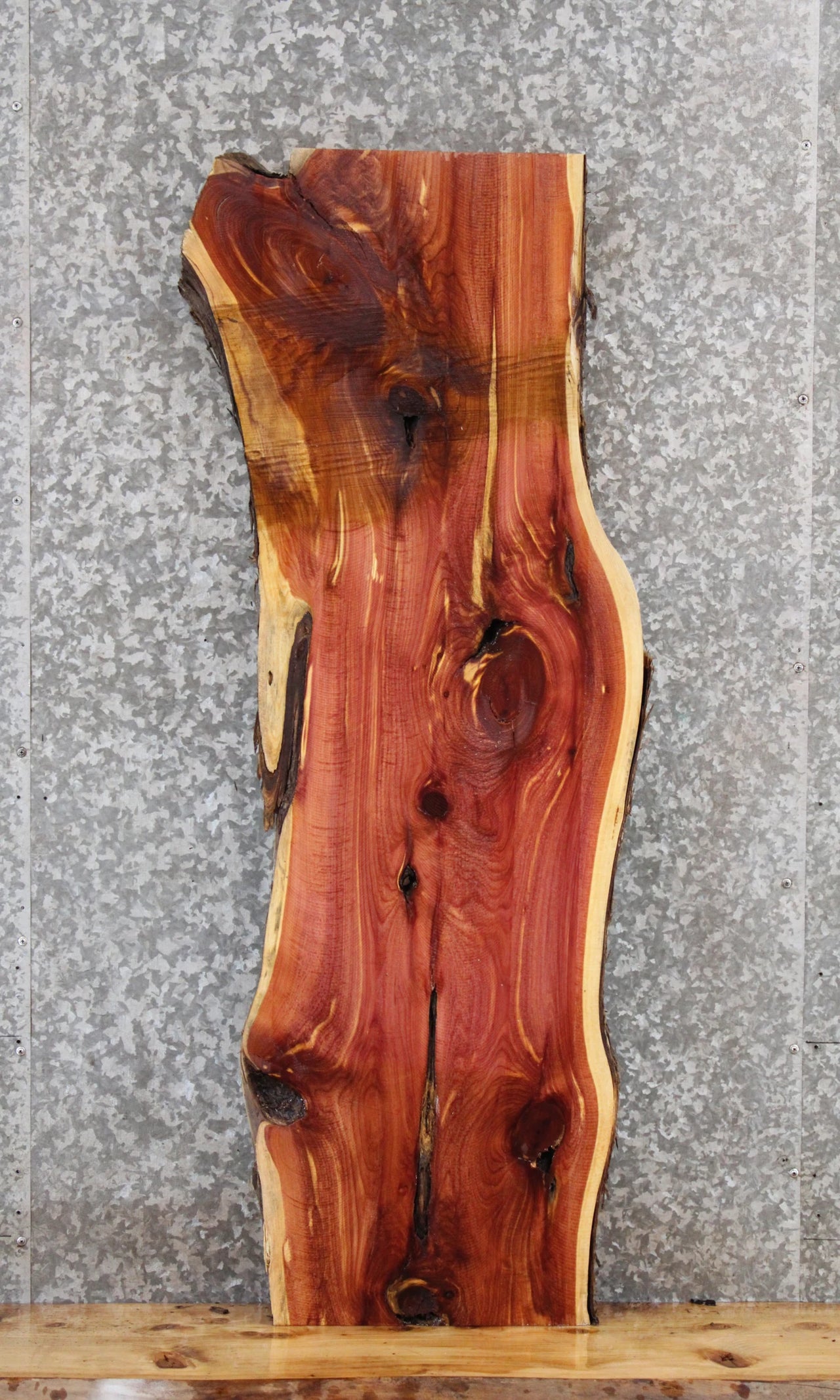 Natural Edge Aromatic Red Cedar Bench Slab 40111
