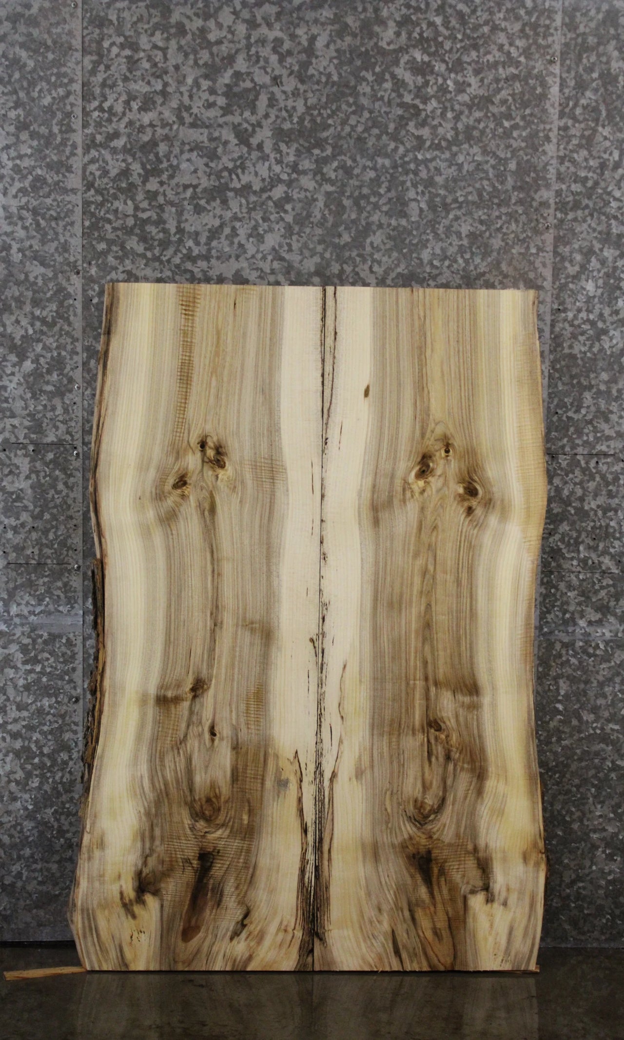 2- Rustic Hackberry Live Edge Slab Wood Table Top, Kitchen 40113,40118