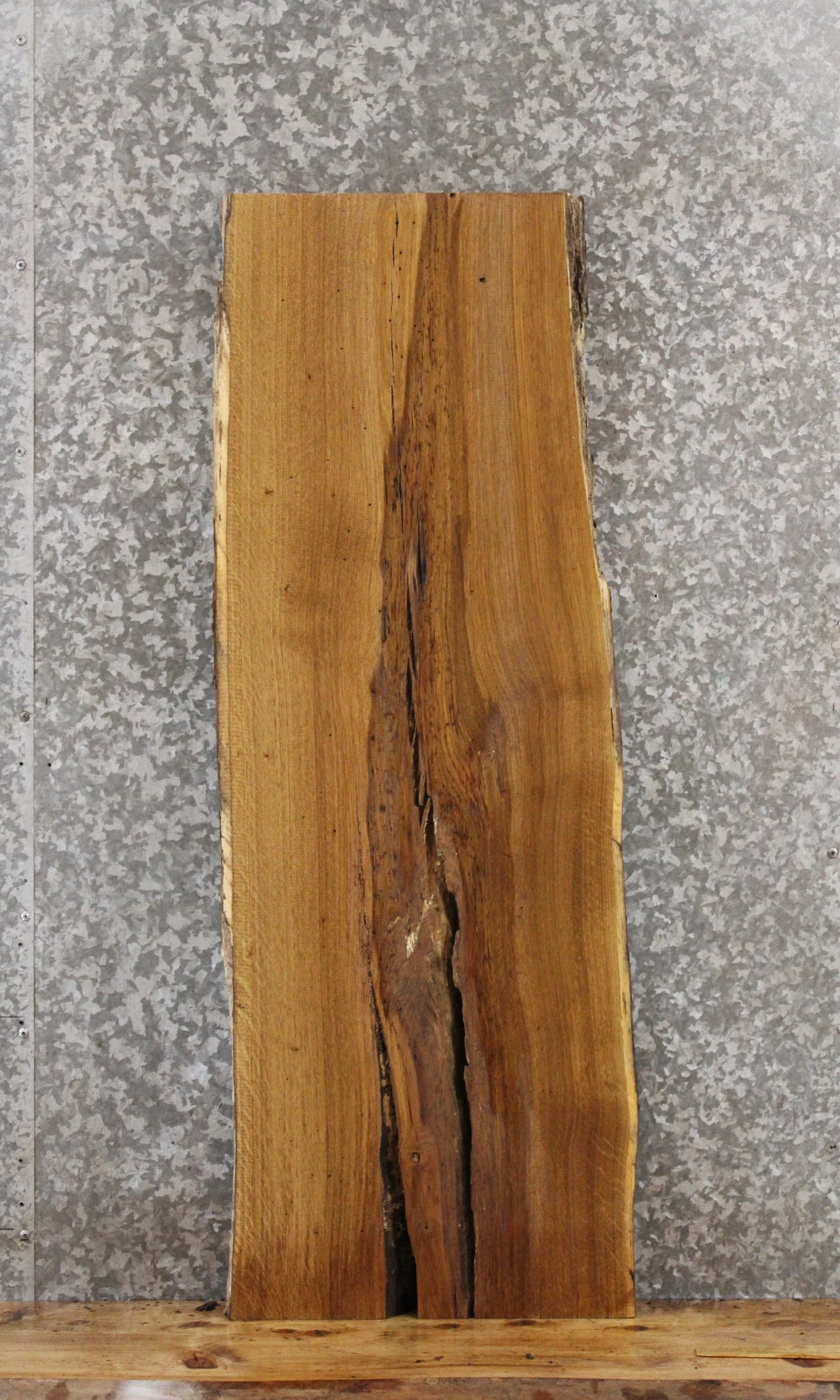 Live Edge White Oak Mantel, Rustic Wood Shelf, Sofa Table Top 40124