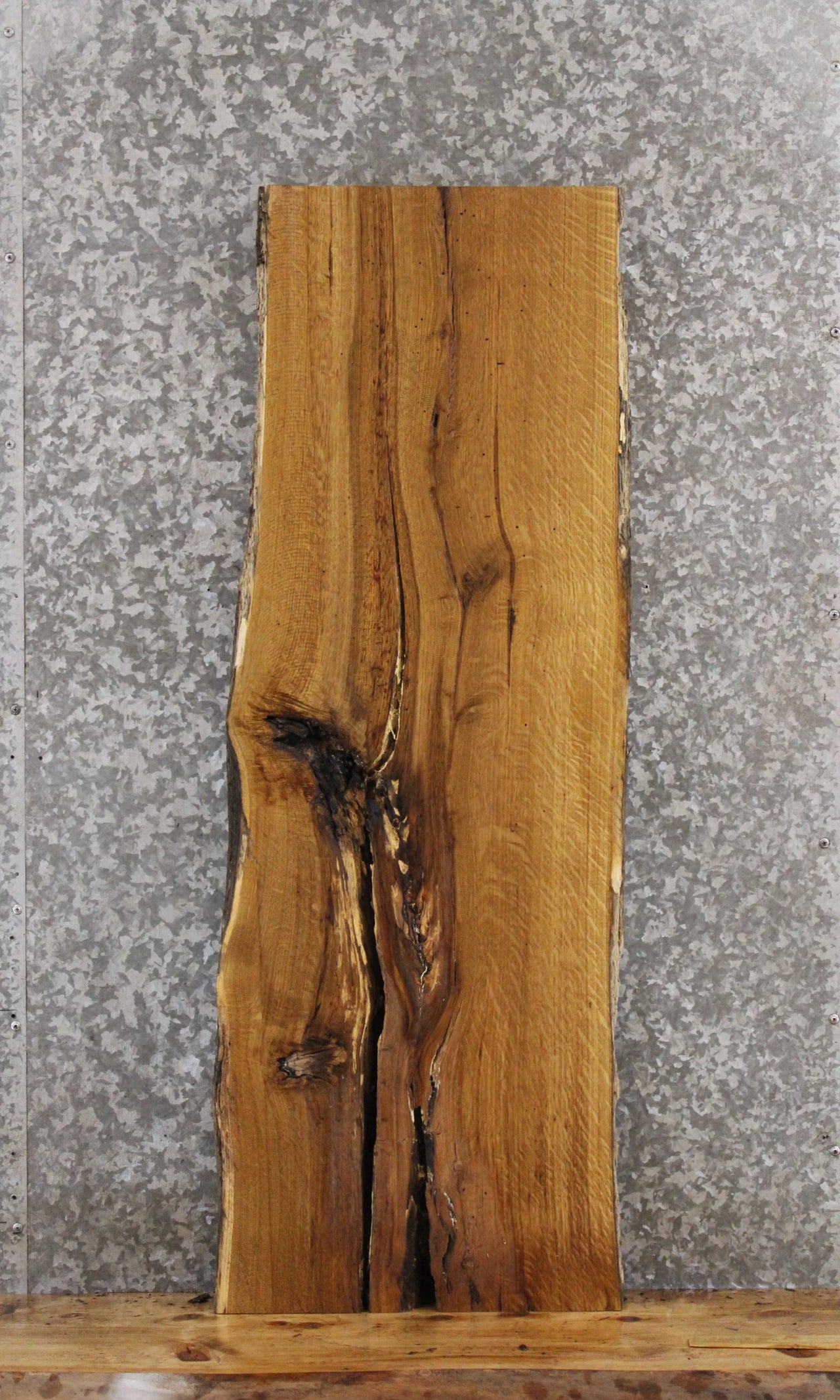 Live Edge White Oak Mantel, Rustic Wood Shelf, Sofa Table Top 40124
