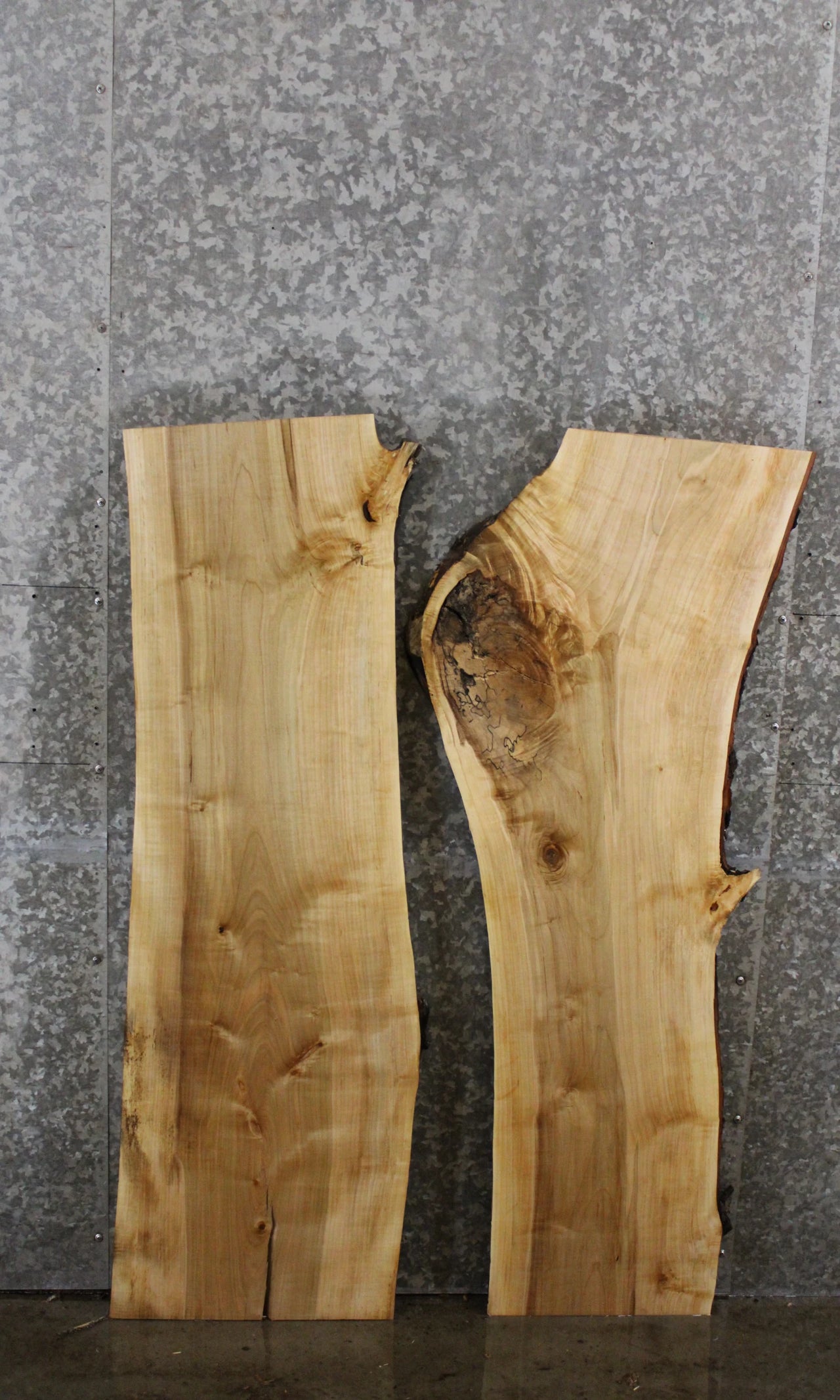 2- Maple Live Edge End Table Tops, Epoxy River Table Project 40141-40142