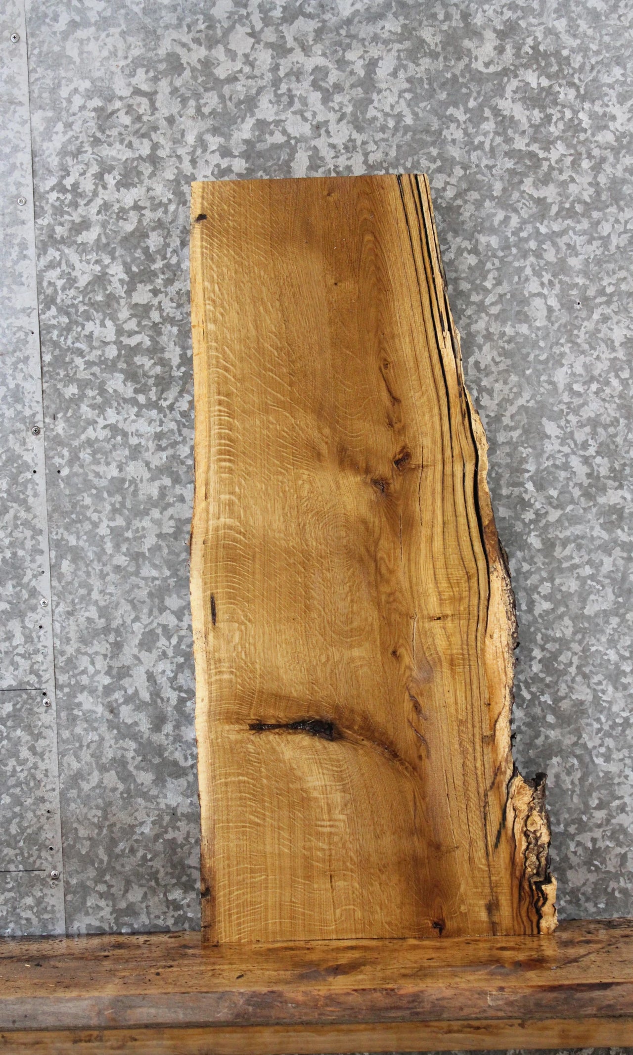 Live Edge Hardwood White Oak Console Table Top Slab 40185