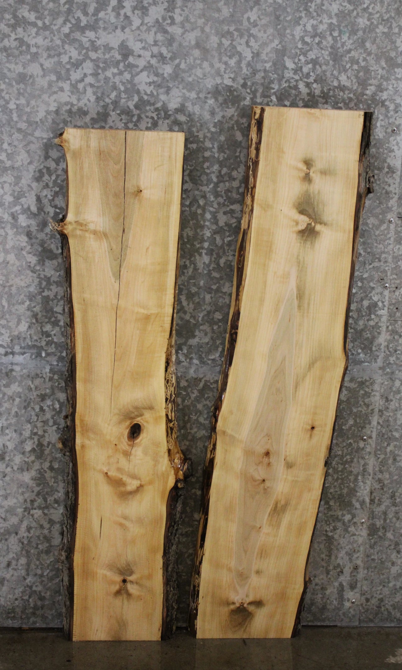 2- Maple Live Edge Side Table Tops/Wall Shelves 40210-40211