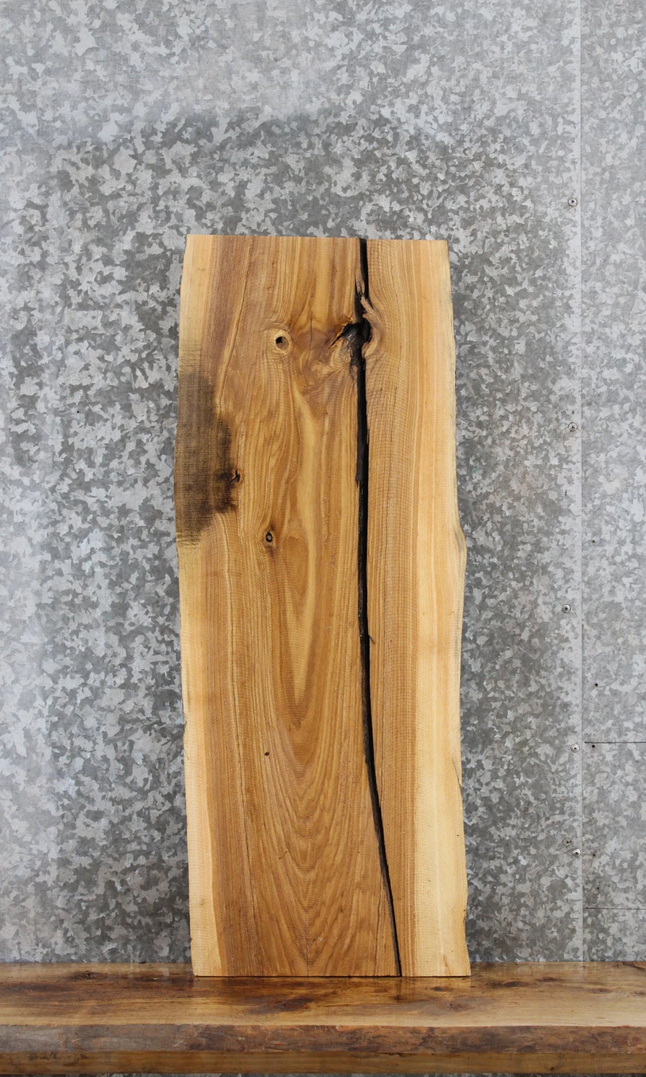 2- Rustic Natural Edge Ash Console Table Top 40215