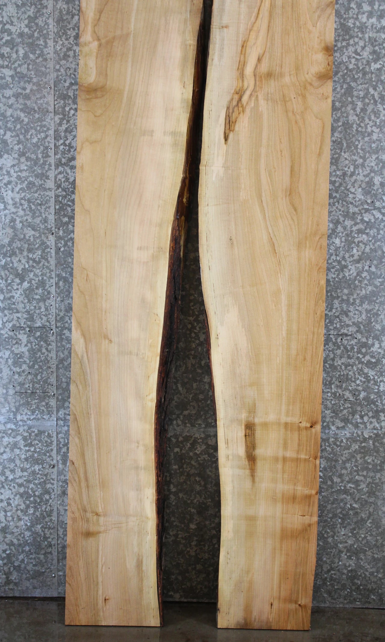 2- Bookmatched Live Edge Maple Kitchen Table Tops 403-404