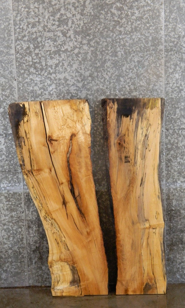2- Live Edge Maple River Table/Split Board Slab Halves CLOSEOUT 4048
