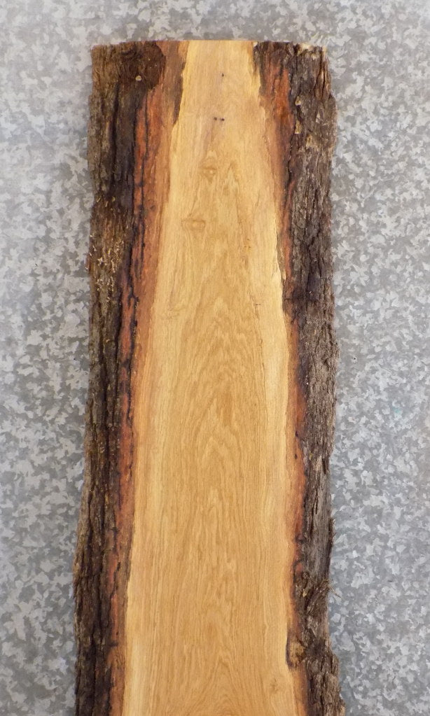 White Oak Live Edge Bark Rustic Bar Table Top Slab CLOSEOUT 40580
