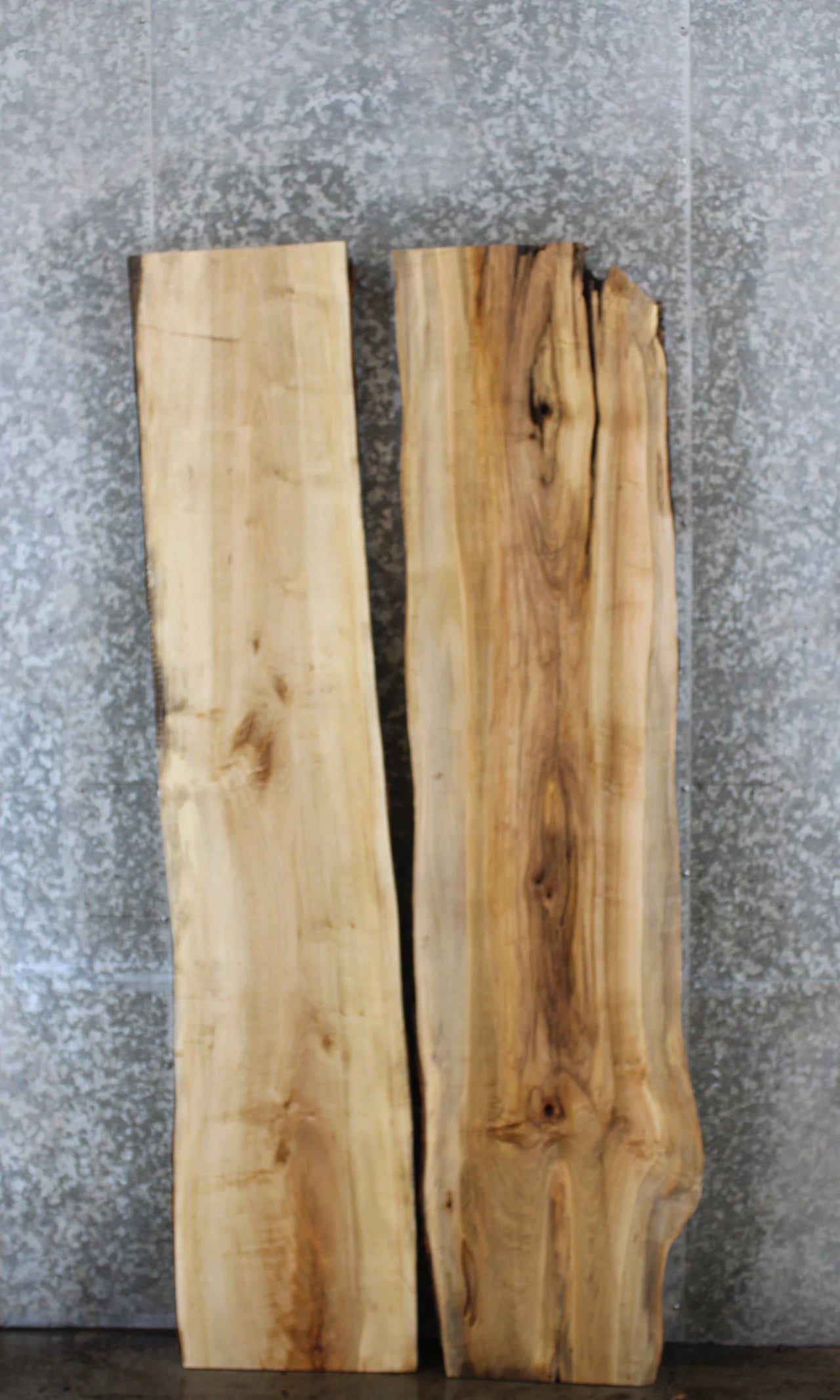 2- Live Edge Maple Computer Table Tops CLOSEOUT 40640-40641