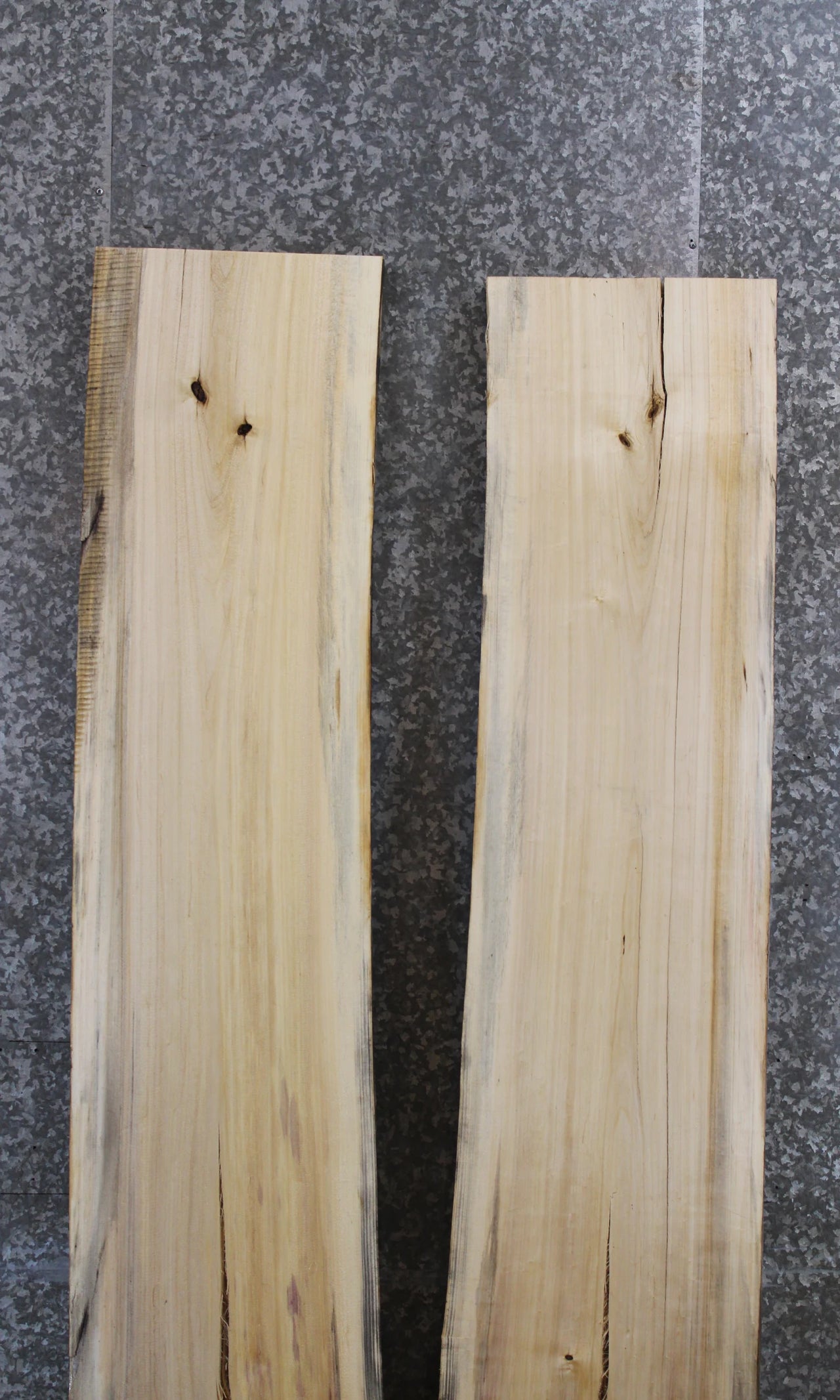 2- Maple Live Edge Wood Slabs, Bookmatchd Bench Top Slabs 40670-40671