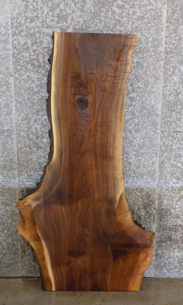 Rustic Black Walnut Live Edge Office Desk/Table Top Slab 40700