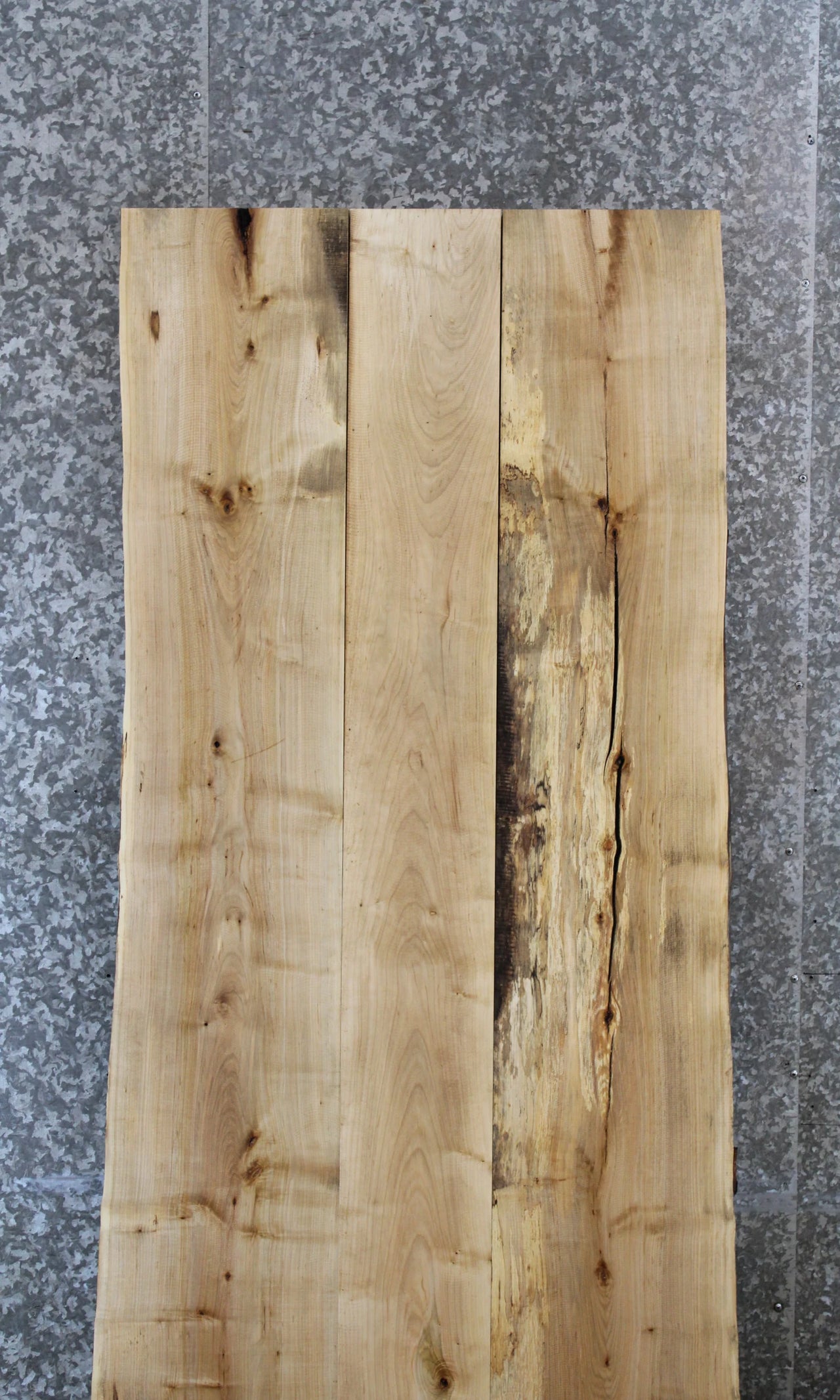3- Live Edge Maple Kitchen Table Top Slab Set 40708-40710