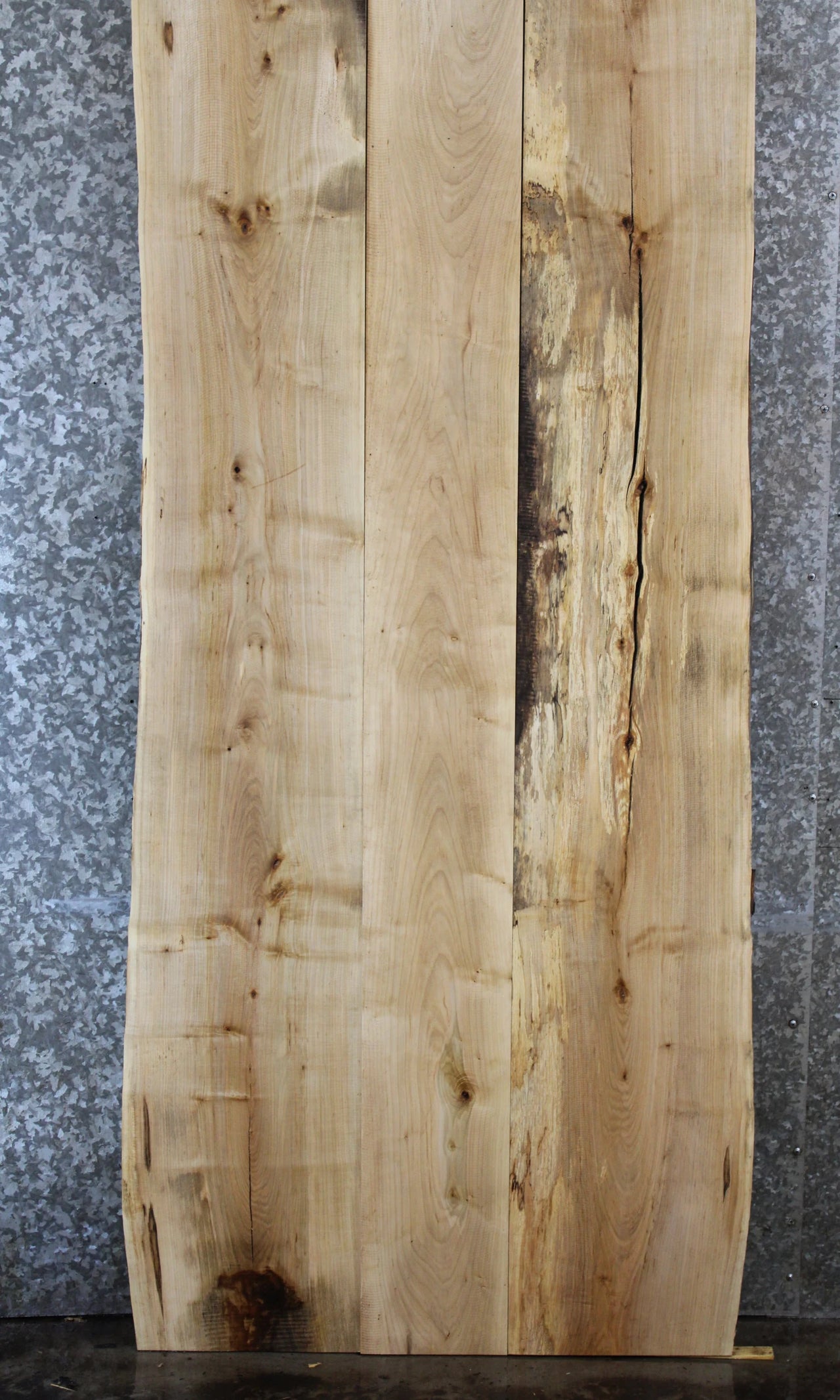 3- Live Edge Maple Kitchen Table Top Slab Set 40708-40710