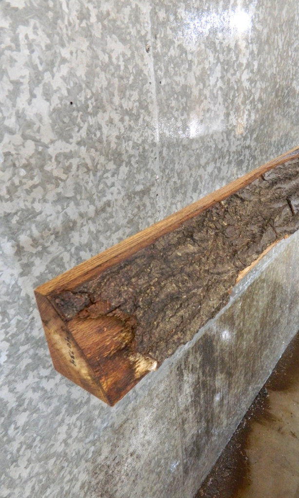 Partial Live Edge Salvaged Red Oak Mantel Wood Slab CLOSEOUT 40734