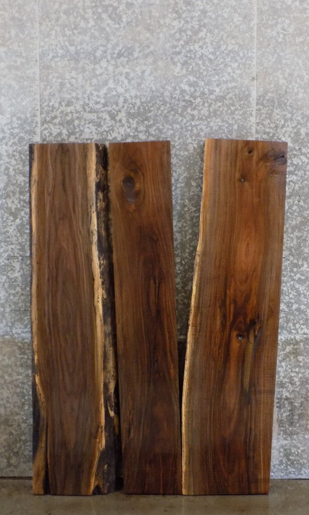 3- DIY Live Edge Black Walnut Bookmatched Kitchen Table Top Slabs 40745