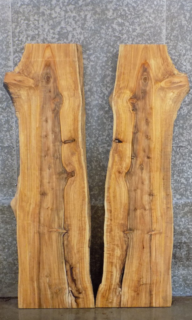 2- Live Edge Hackberry Bar Top Slabs, Dining Table Top Project 40746-40747