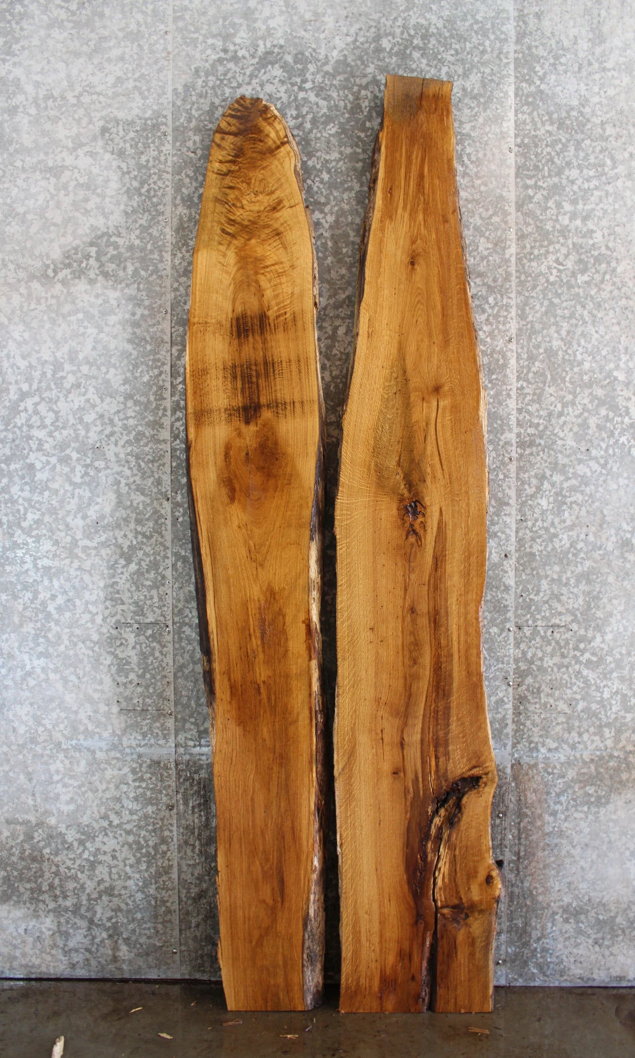 2- Live Edge White Oak Bar Top/Countertop Slab 40768-40769