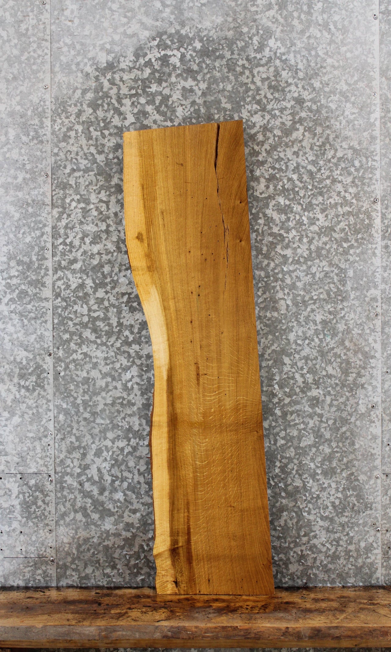 Natural Edge Oak Computer Desk Top 4106