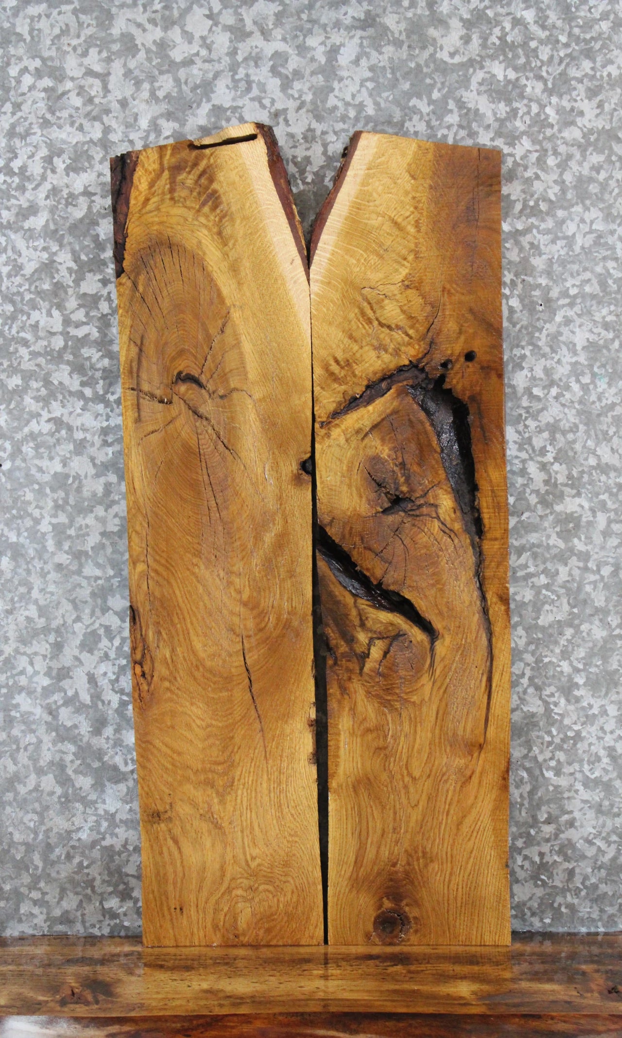 2- Live Edge Ash Coffee Table Slab/Epoxy Project 4166-4167