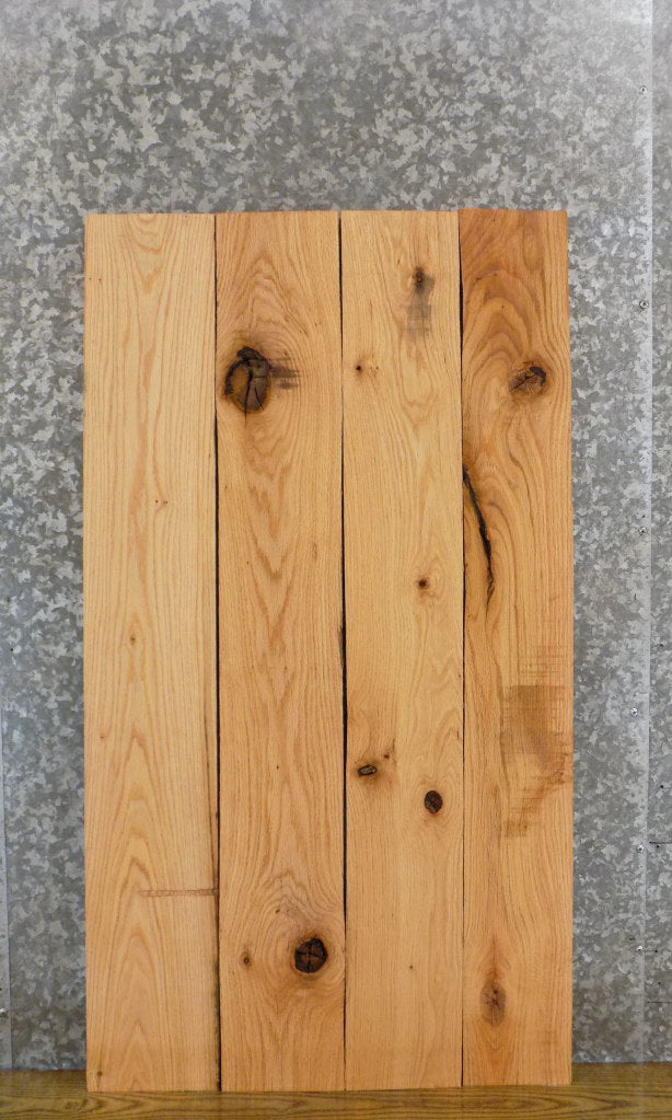 4- Reclaimed Kiln Dried Red Oak Wall Shelf Wood Slabs/Lumber Pack 41781-41782