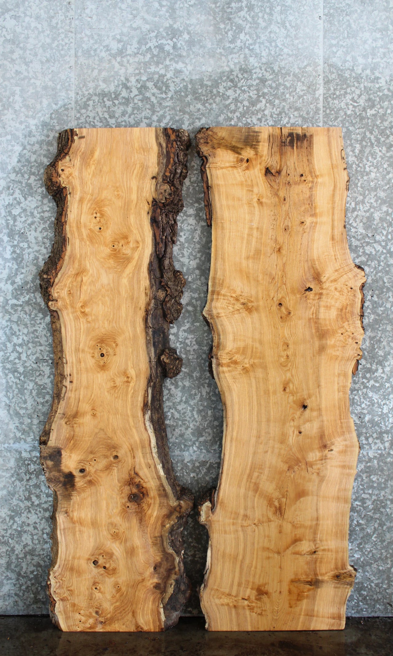 2- Live Edge Bookmatched Ash 42010-42011