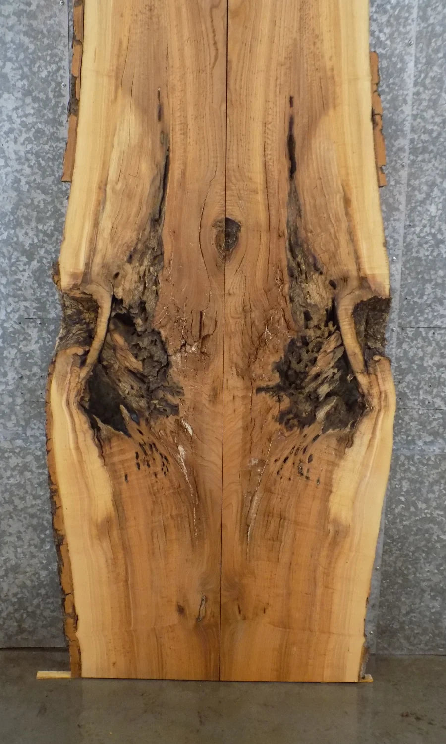 2- Live Edge Ash Bookmatched Table Top Set, Epoxy Project 42036,42038