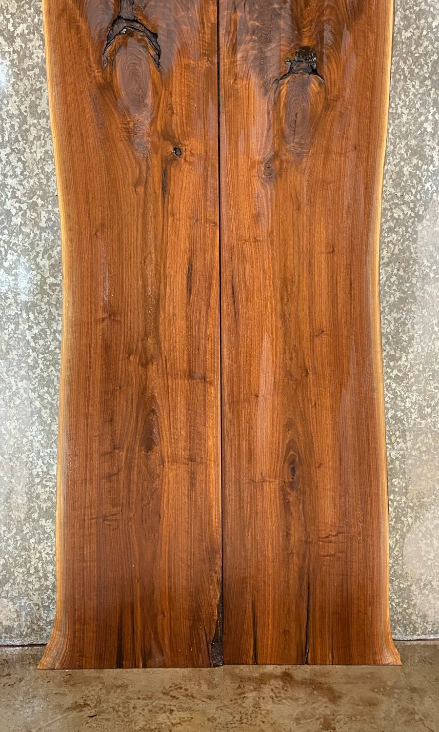 2- Black Walnut Hardwood Live Edge Dining Table Top Slabs 42042-42043