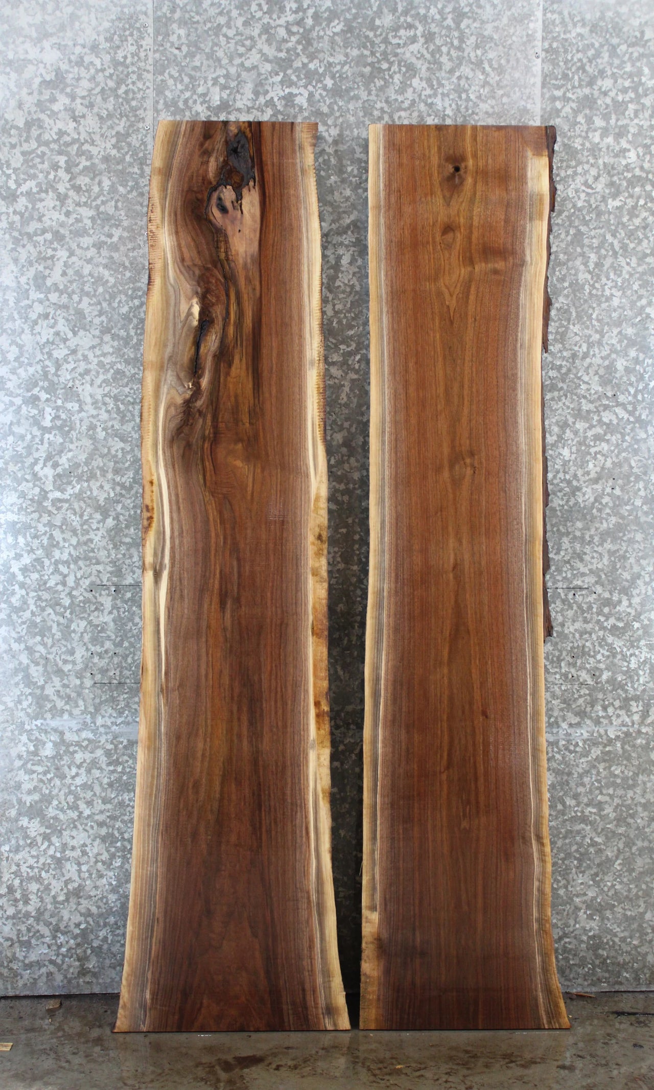 2- Walnut Live Edge River Table/Bar Top Slabs 42042-42043
