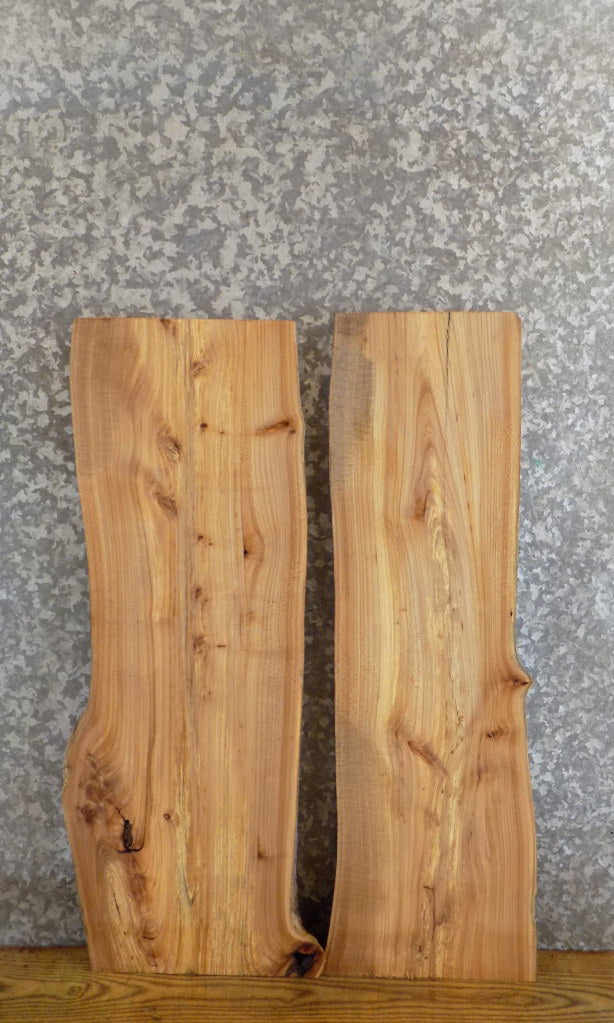 2- Rustic Live Edge Elm DIY Charcuterie Boards/Wood Shelf Slabs 4206-4207