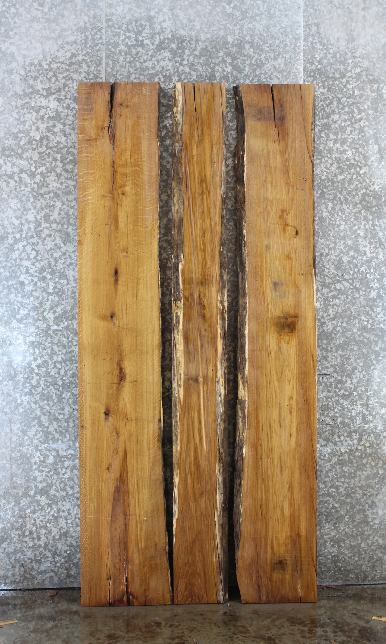 3- Live Edge White Oak Bookmatched Dining/Kitchen Table 42056-42058