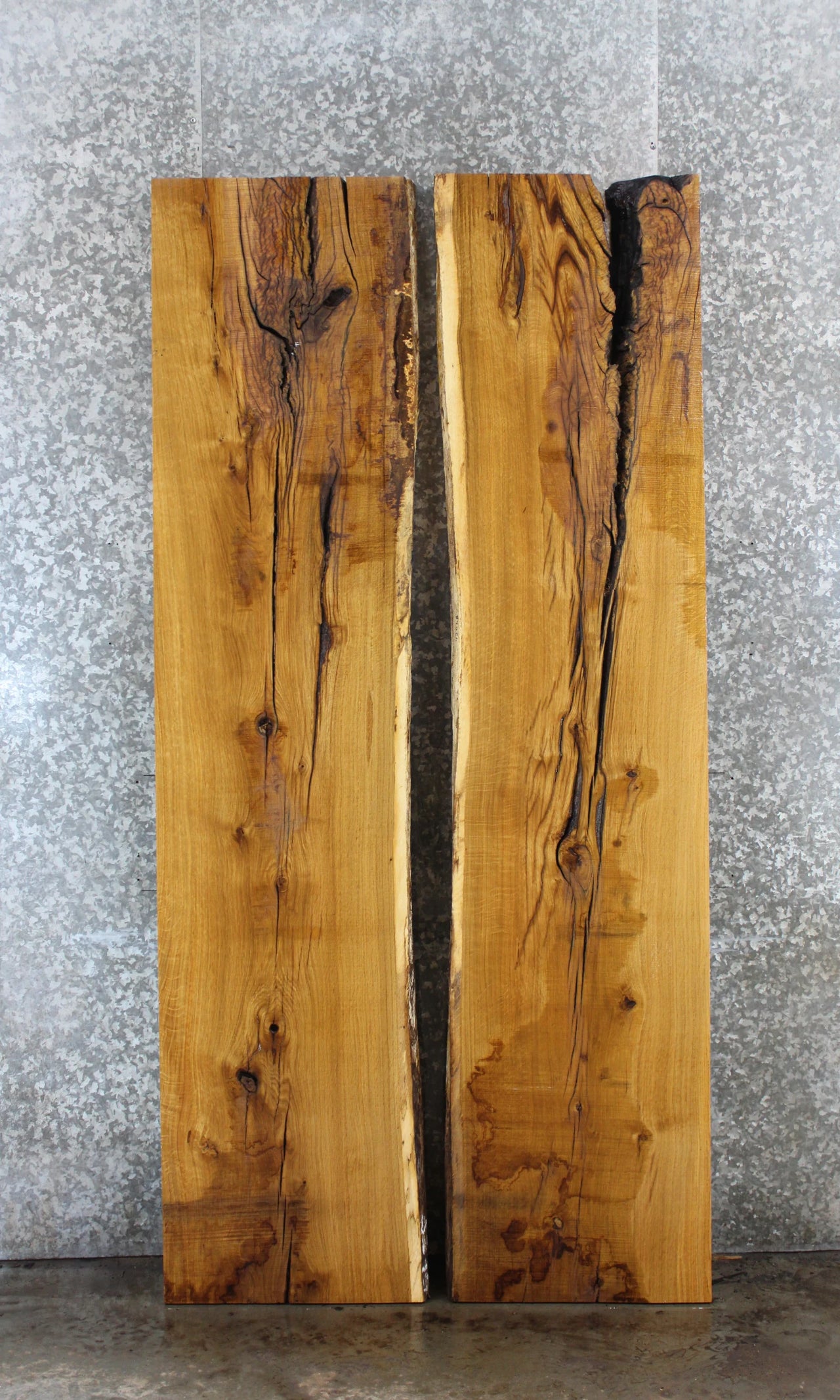 2- White Oak Live Edge Bookmatch Dining Table/island Table 42067-42068