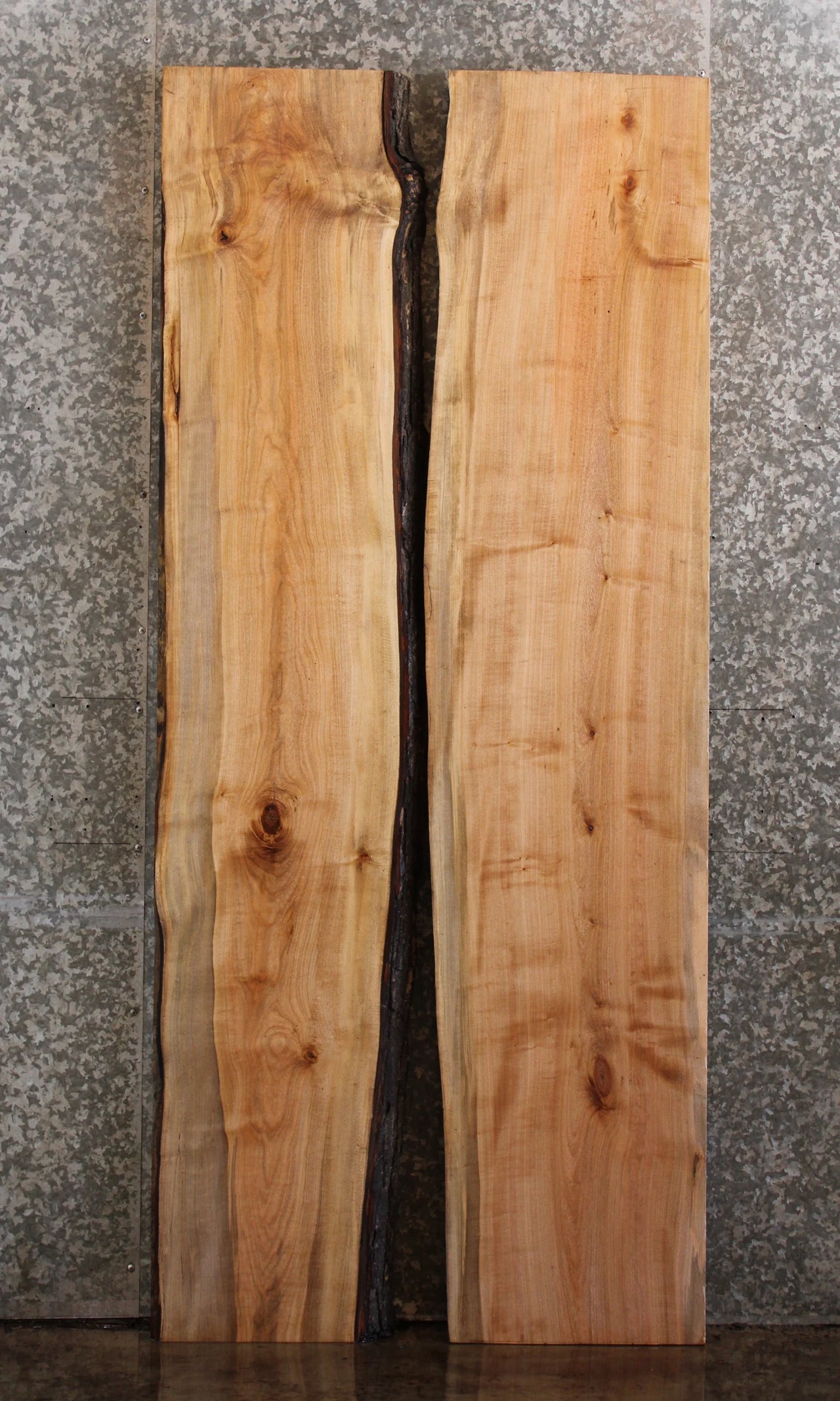 2- Live Edge Maple Dining Table Top/ Bookmatched Wood Slabs 42072-42073