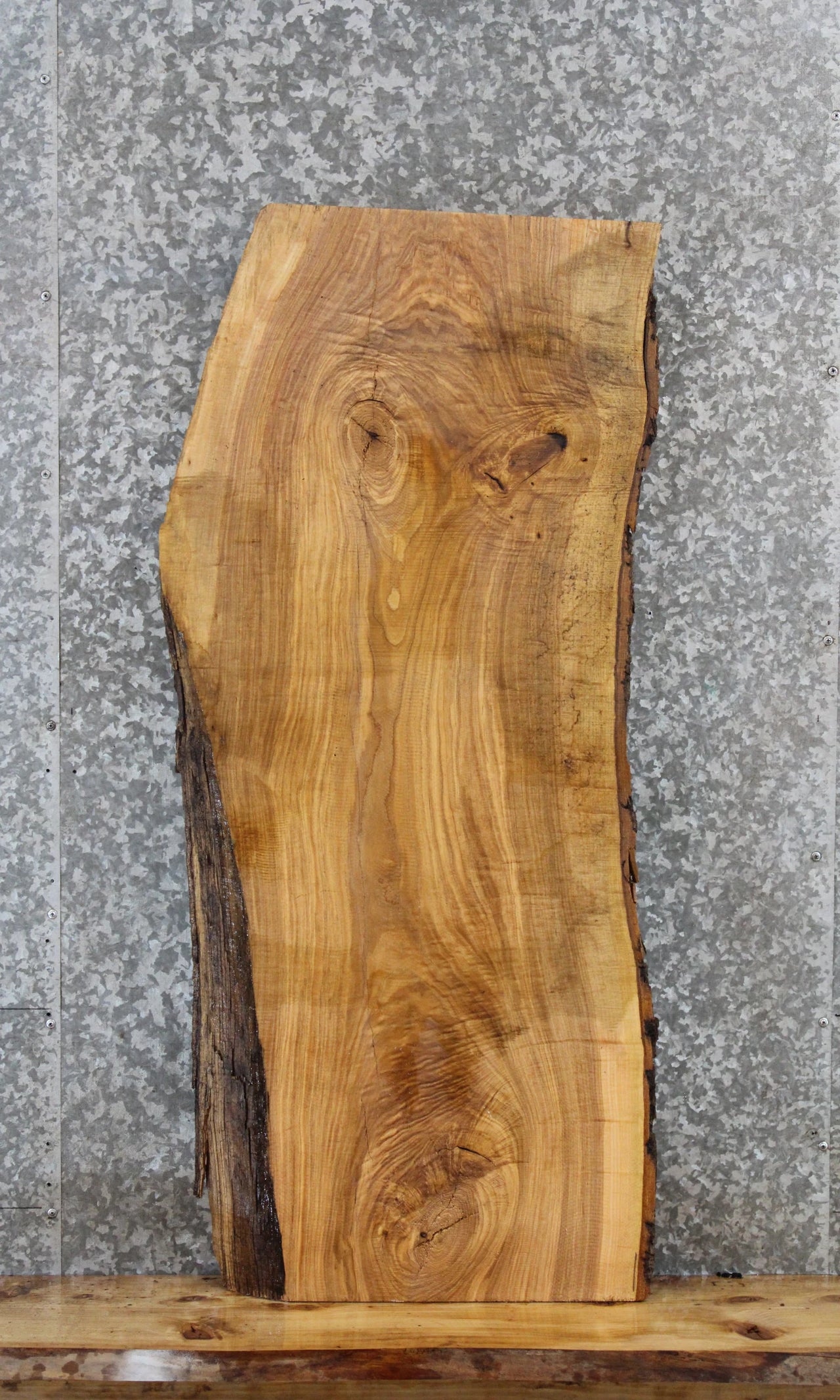 Live Edge Ash Wood Slab, Hardwood Computer Desk Slab 42109