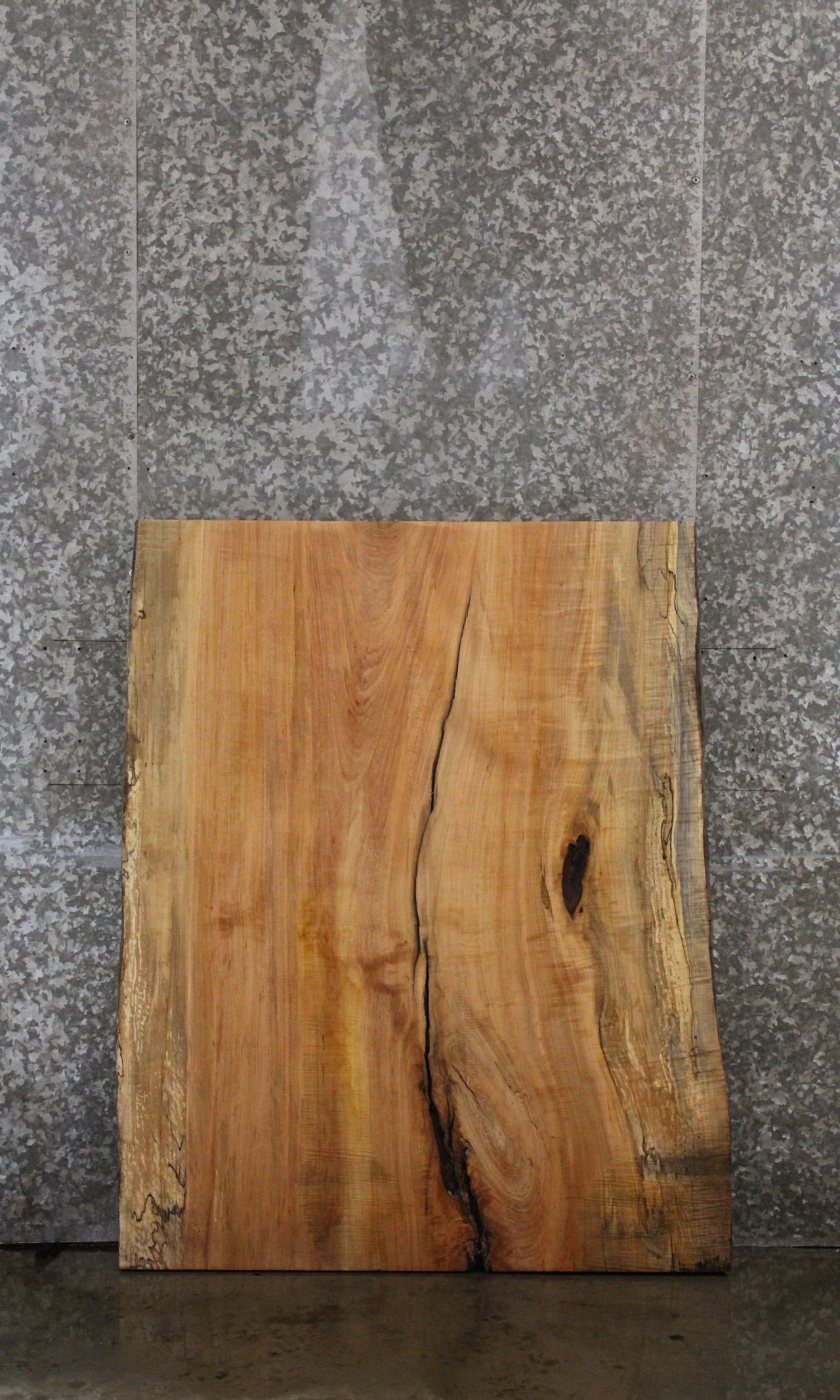 Spalted Maple Wide Coffee Table Top, Live Edge Wood Slab 42149
