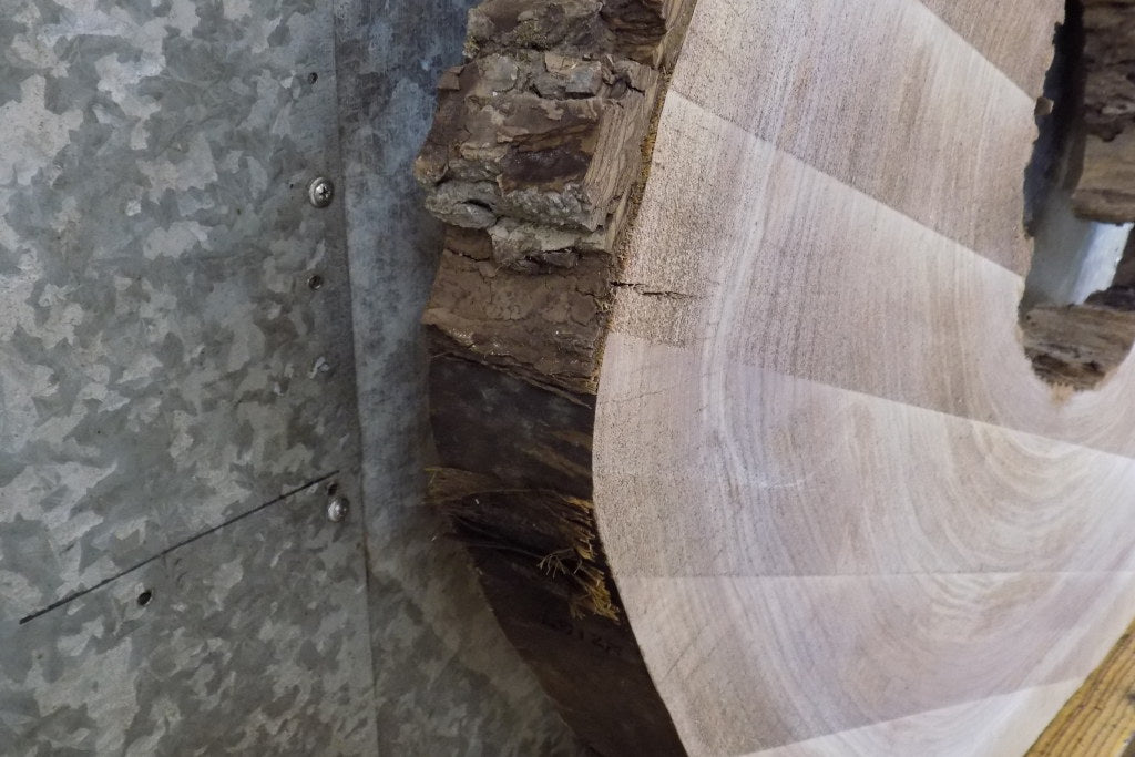 Rustic Round Cut Live Edge Black Walnut Coffee Table Top Slab 42164