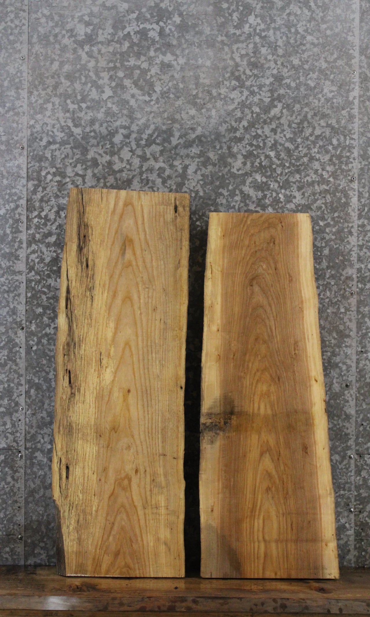 2- Ash Live Edge Charcuterie/Taxidermy Slabs 42177
