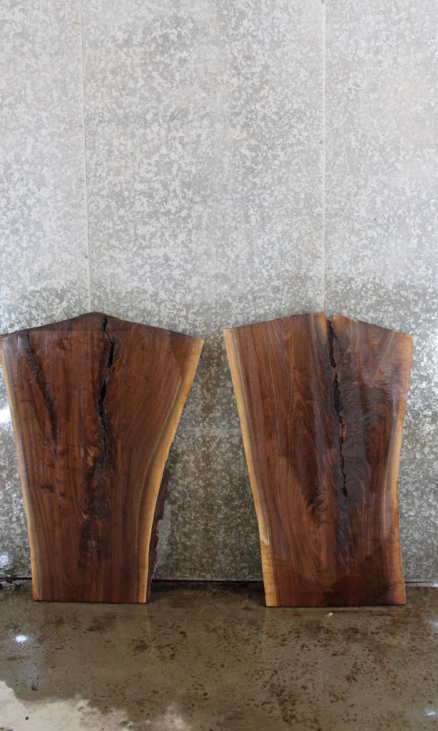 2- Live Edge Black Walnut Coffee Table/Vanity/Bar Top Slabs 42177,42179
