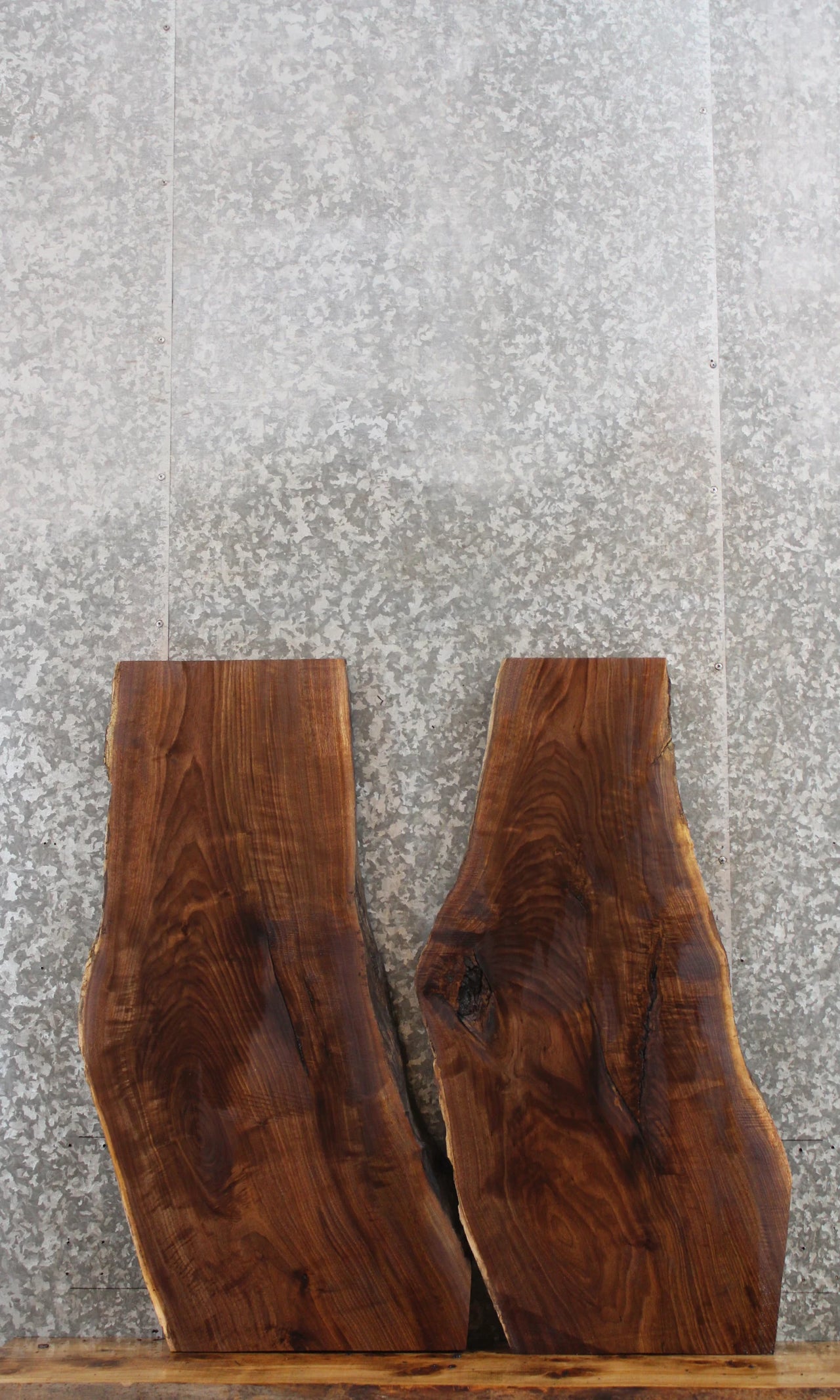 2- Live Edge Black Walnut Coffee/Sofa Table Tops 4219-4220