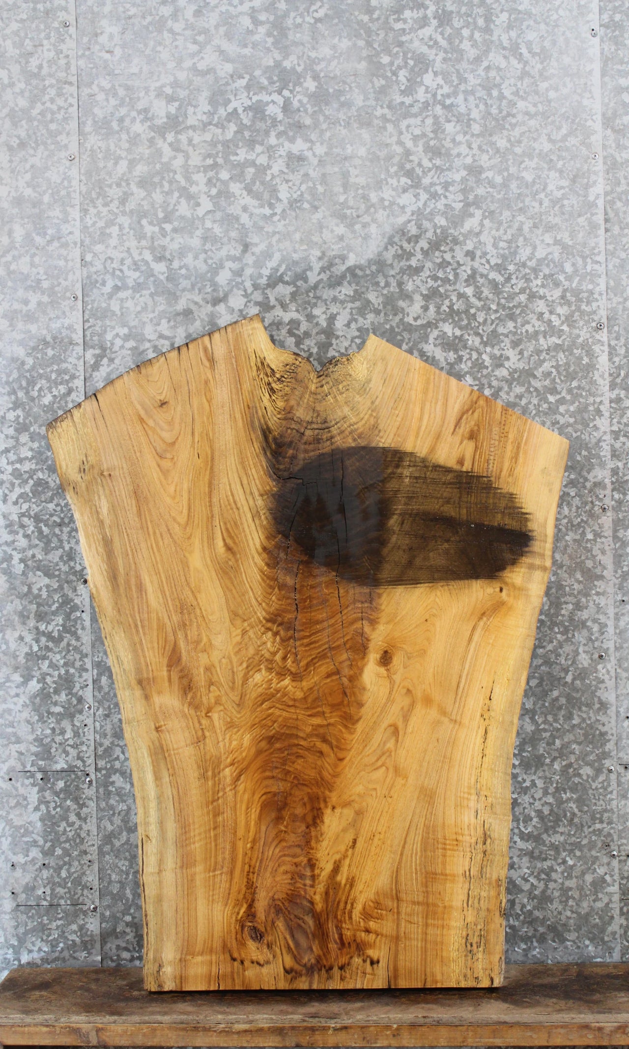 Salvaged Live Edge Ash Computer Desk Top Slab 42194