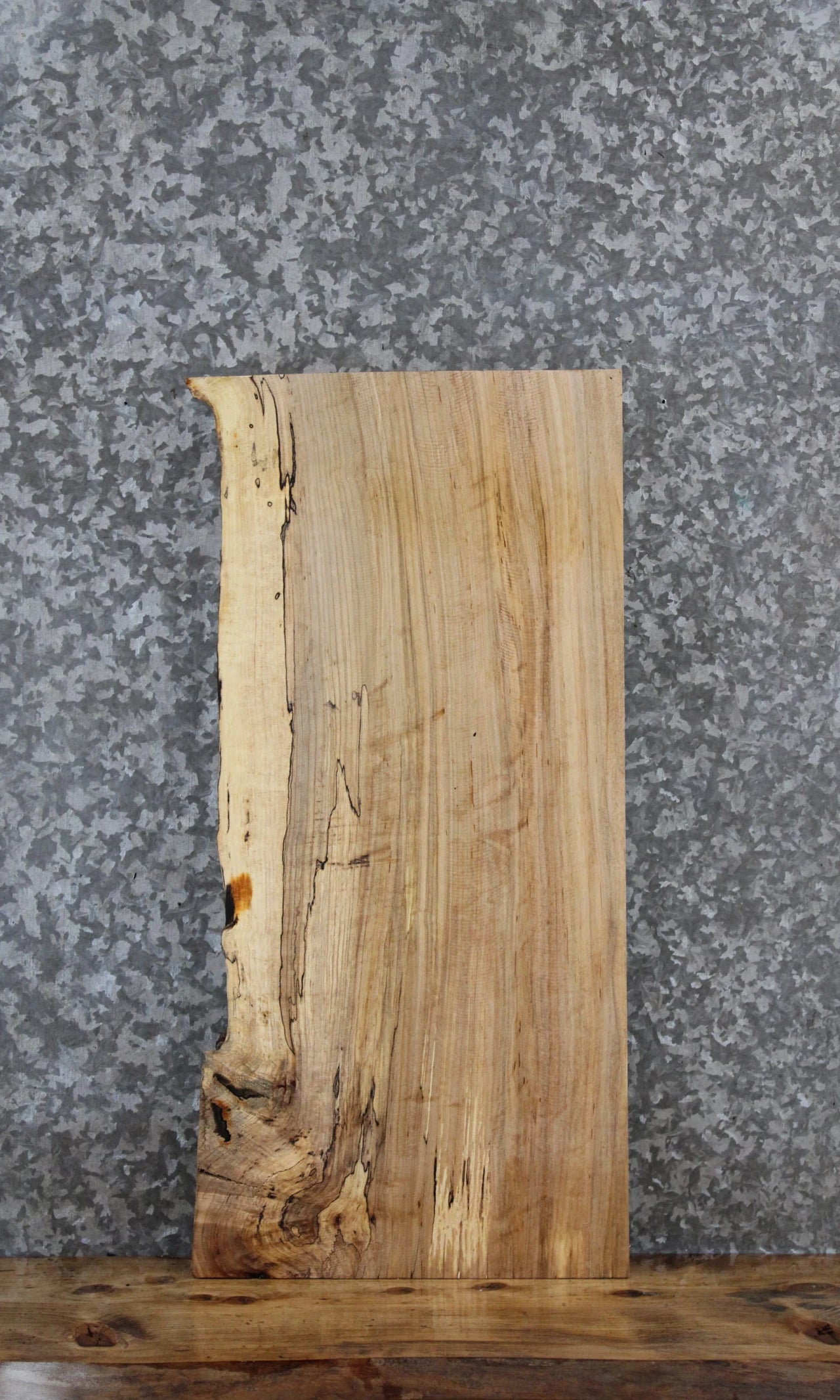 Spalted Maple Live Edge Charcuterie/Shelf Slab 42218