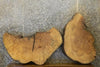 Thumbnail for 2- Live Edge Round Cut Ash Split Board Slab Halves CLOSEOUT 42226