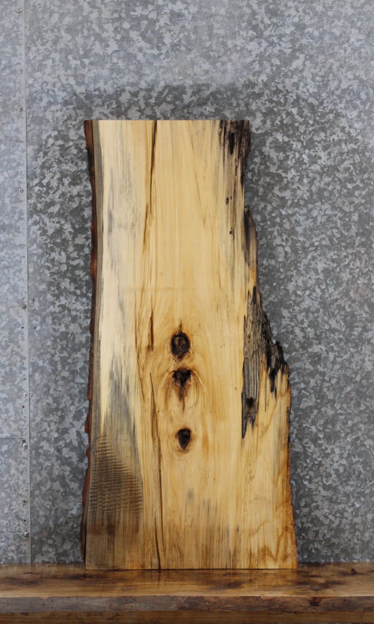 Salvaged Live Edge Maple Computer Desk Top CLOSEOUT 42293