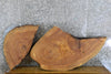 Thumbnail for 2- Live Edge Oval Cut Ash Split Board Slab Halves 42295