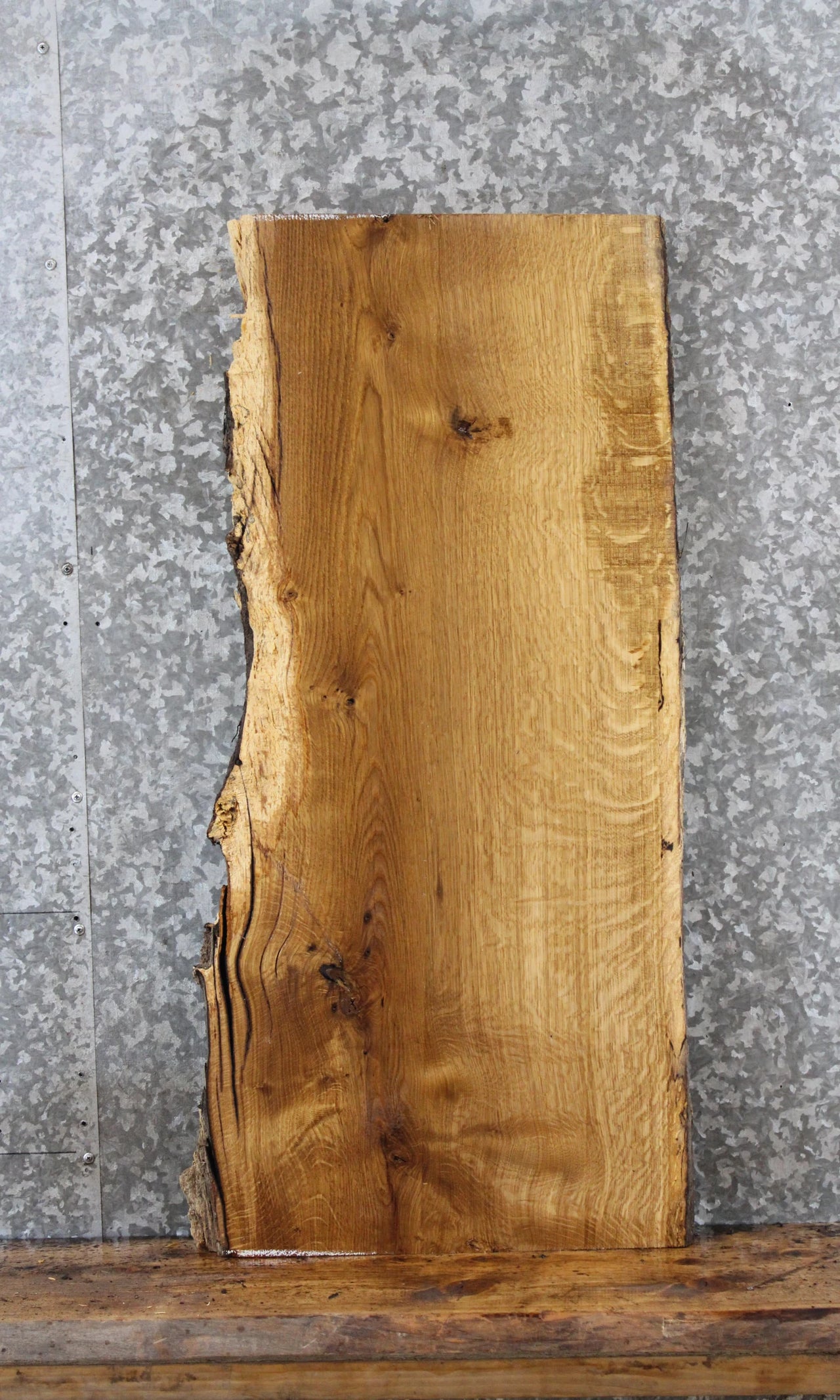 Live Edge White Oak Console Table Top Slab 4259