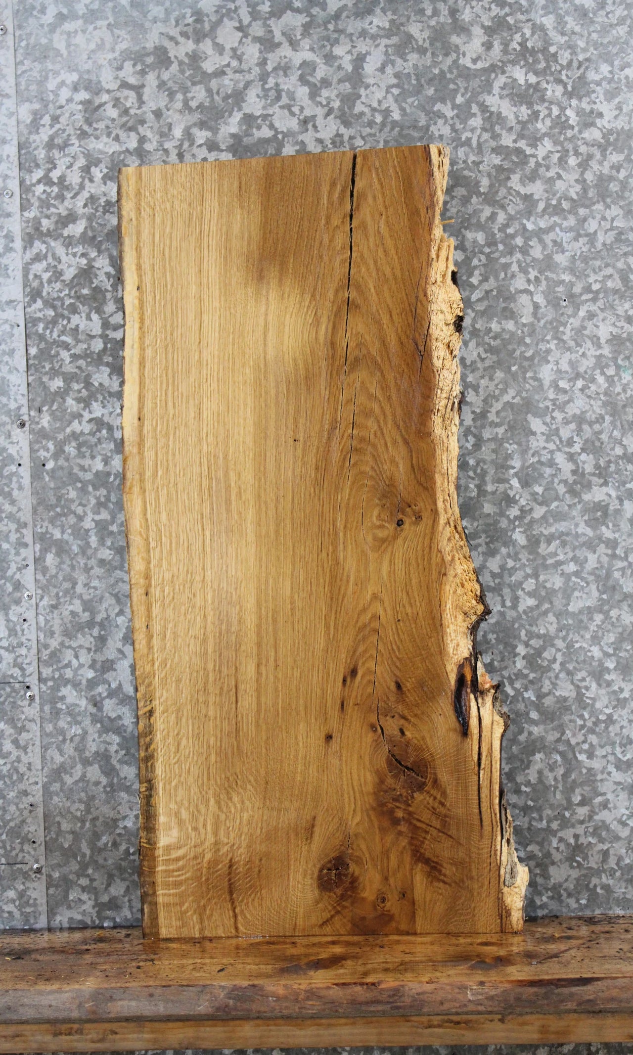 Live Edge White Oak Console Table Top Slab 4259