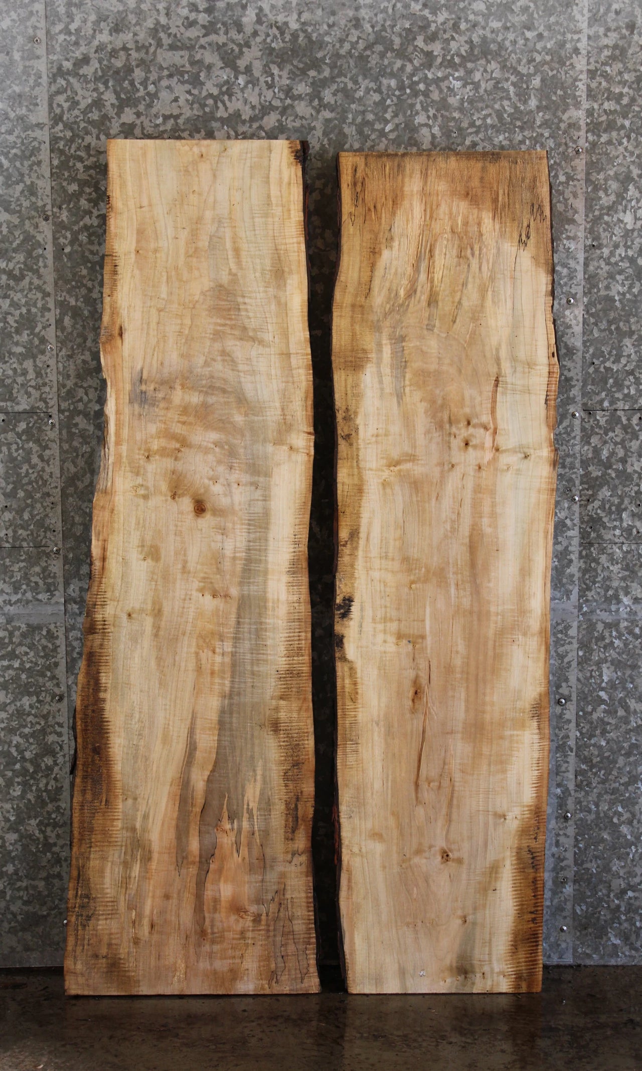 2- Live Edge Maple Side/ Sofa Tables/Wall Shelves 426-427