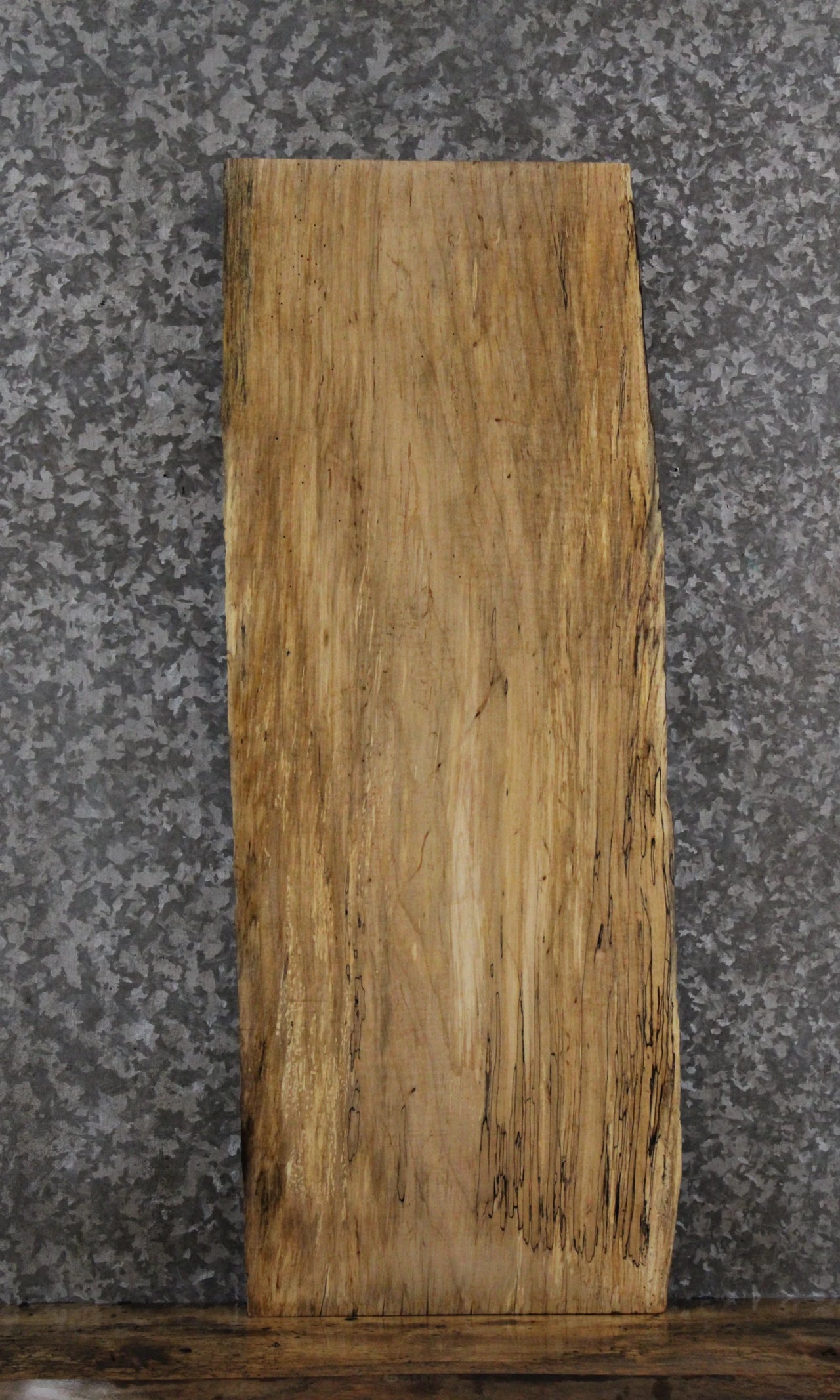 Live Edge Spalted Maple Side Table Top/Wall Shelf 4302